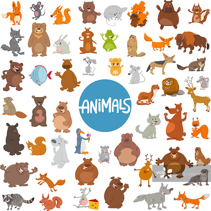 卡通动物角色大集合图片素材