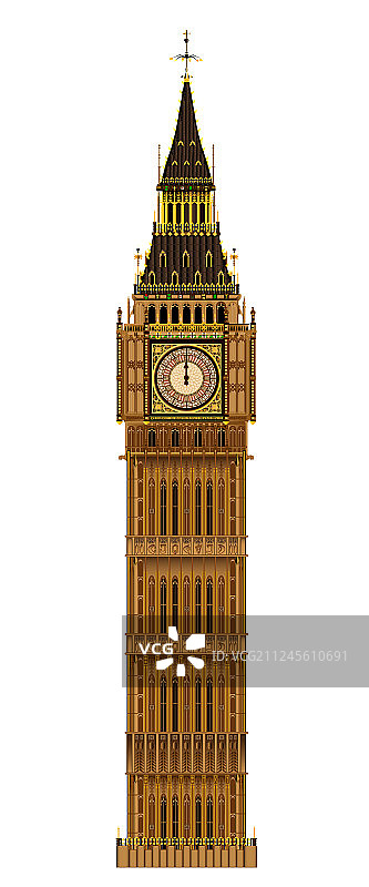 孤立的大本钟图片素材