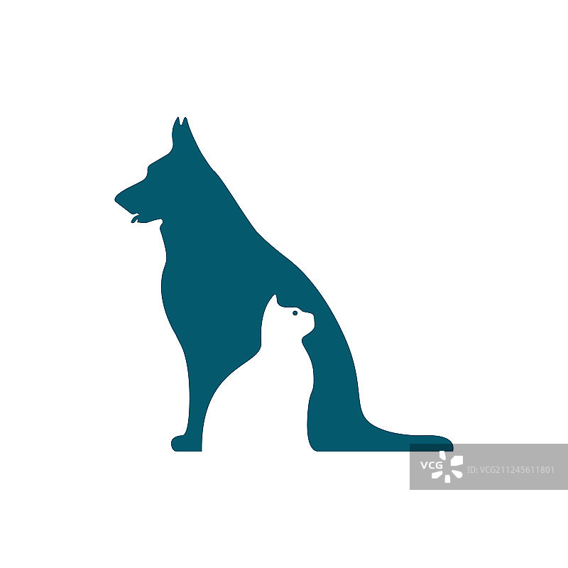 带有猫和狗logo的兽医诊所图片素材