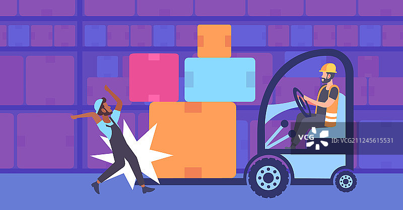 叉车作业事故图片素材