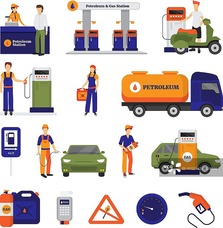 加油站合集图片素材