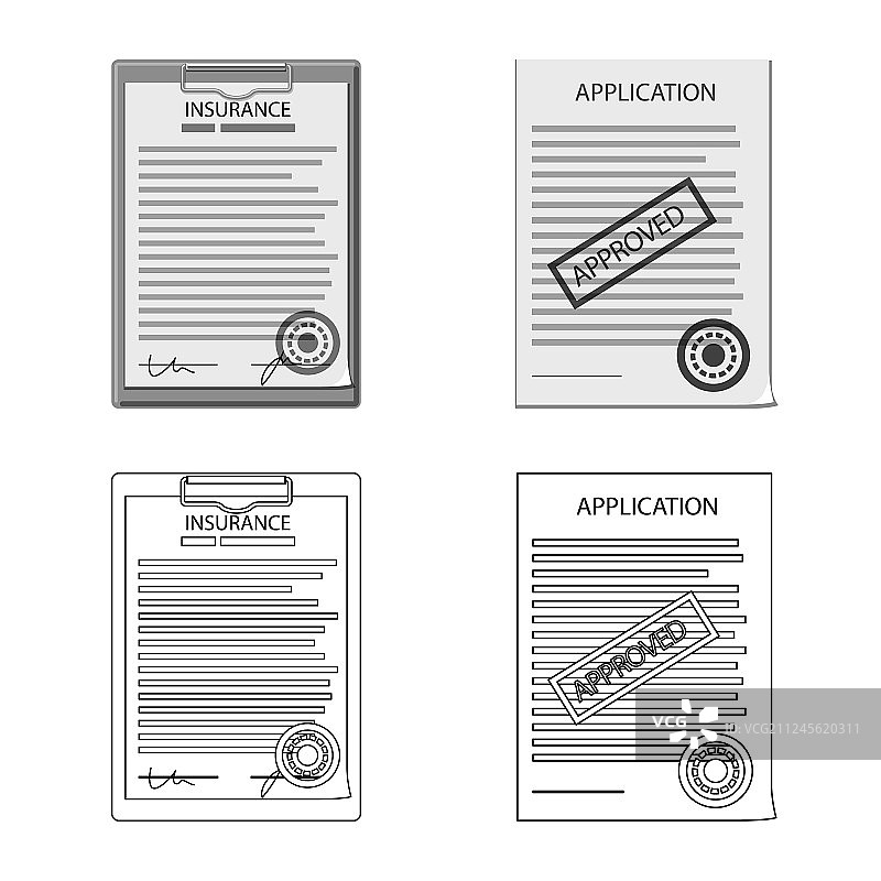 表格和文件签名设置图片素材