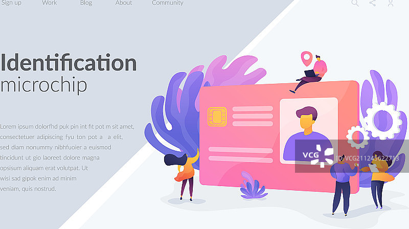 智能身份证登录页面模板图片素材