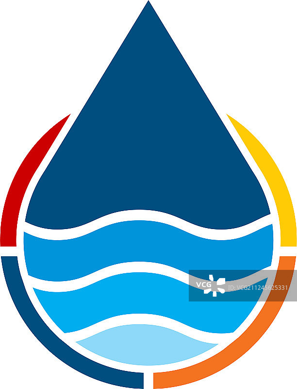 水解决方案logo设计模板图片素材