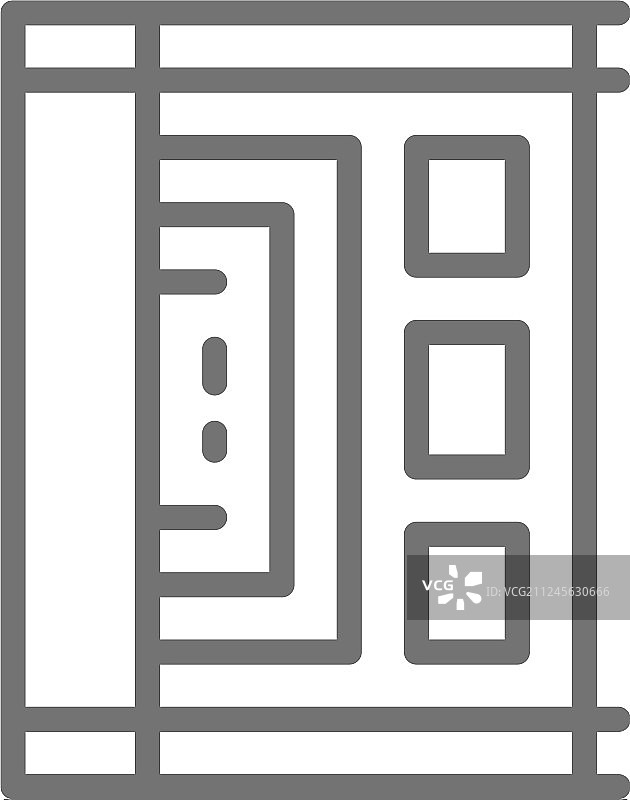 古埃及纸莎草纸卷轴线条图标图片素材