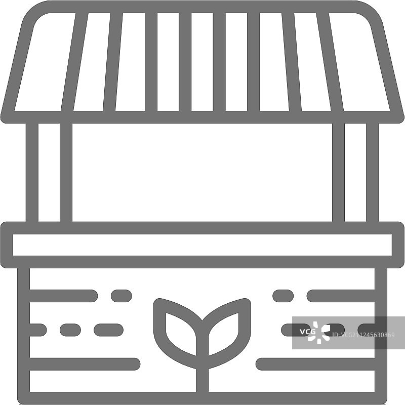 农贸市场条纹遮阳篷图片素材