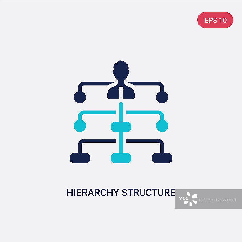 商业概念双色层级结构图标图片素材