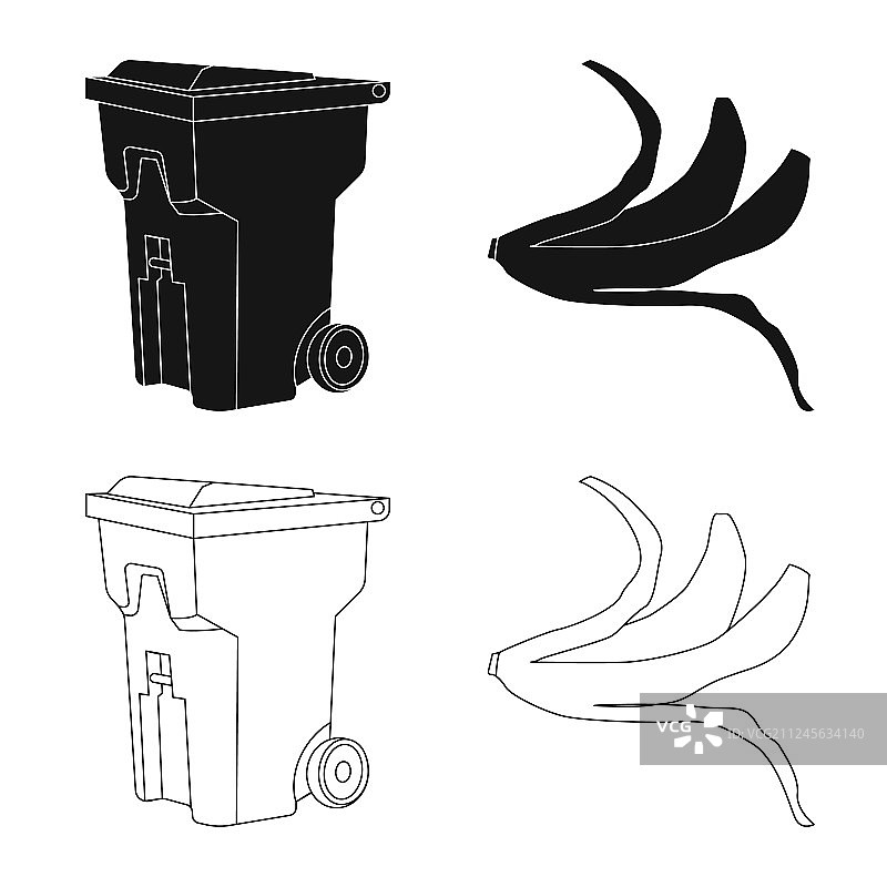 倾倒与分类标志集图片素材