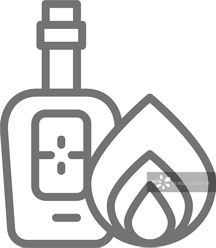 龙舌兰酒瓶线条图标图片素材