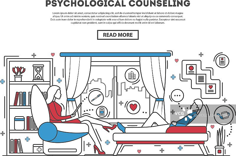 心理咨询网站模板图片素材
