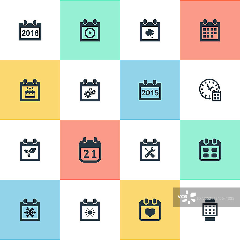 简约平面图标合集图片素材