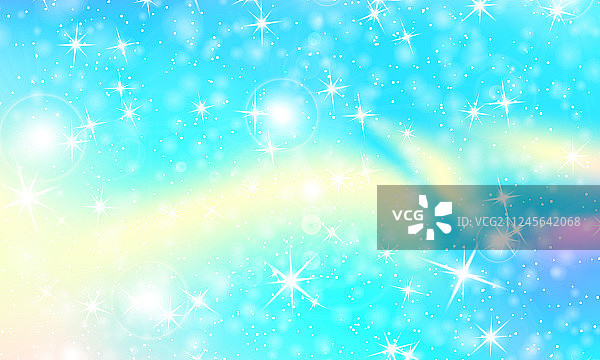 独角兽彩虹背景全息天空图片素材