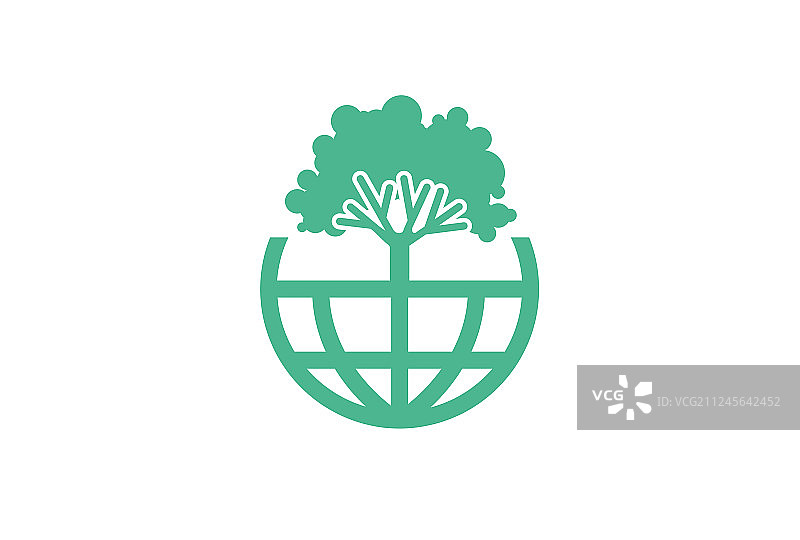 树木星球标志图片素材