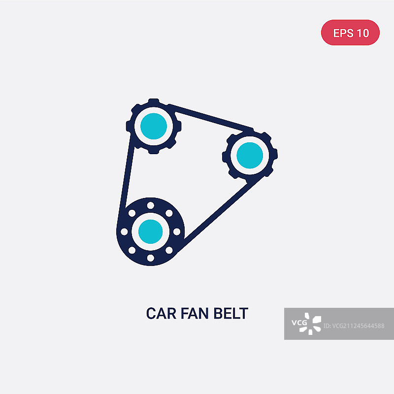 汽车零件双色汽车风扇皮带图标图片素材
