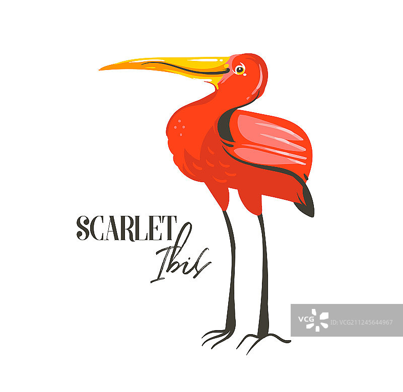 手绘抽象卡通夏日时光图片素材