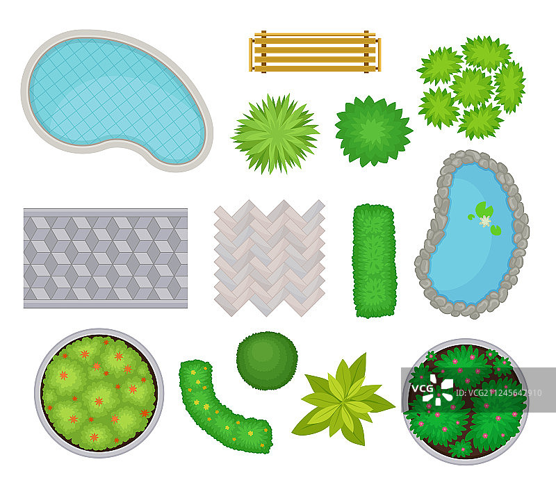 景观设计素材合集（俯视图）图片素材