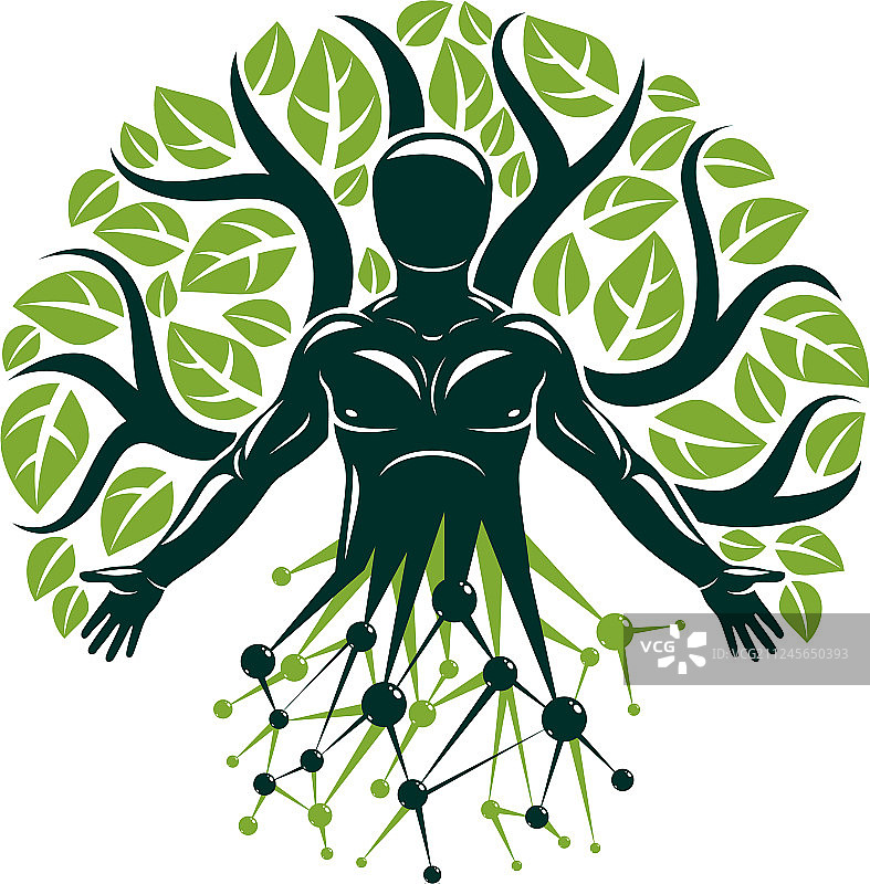 用线框创建的健壮男人图案图片素材