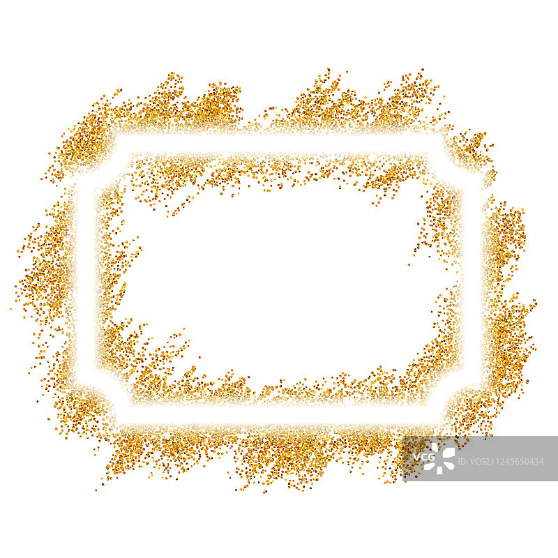 金色边框美丽的金色闪光设计图片素材