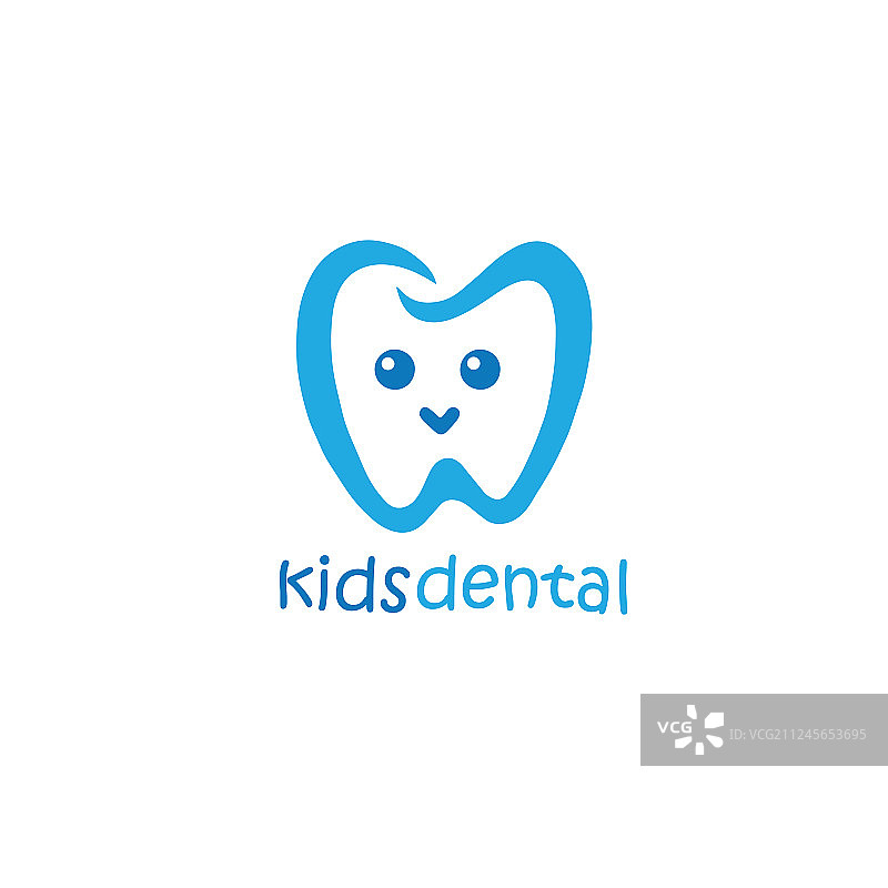 儿童牙科标志吉祥物设计图片素材