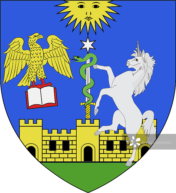 匈牙利赫维什州埃格尔市徽章图片素材