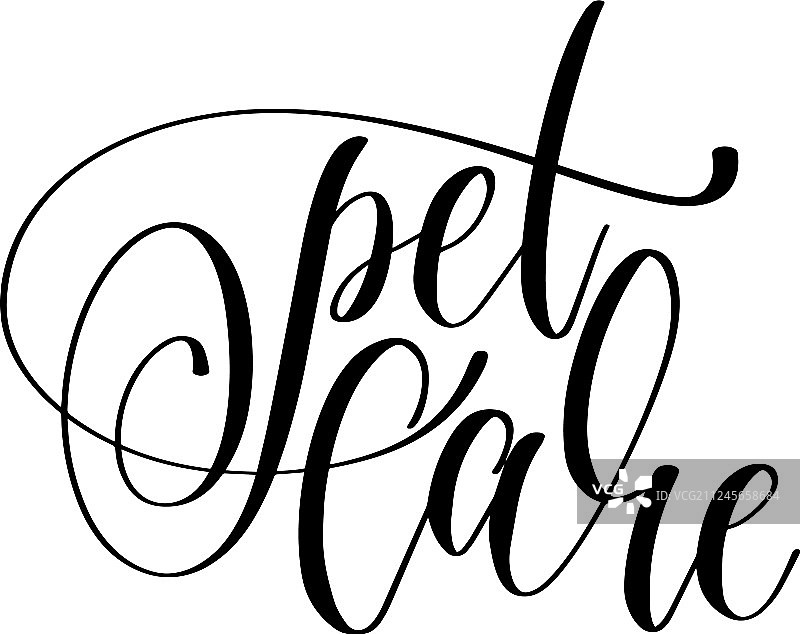 宠物护理手写文字积极语录图片素材