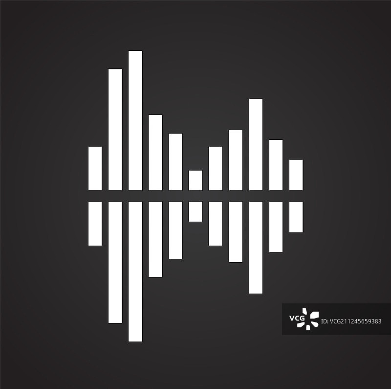 黑色背景上的均衡器图标图片素材