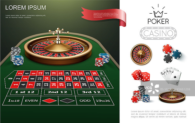 逼真多彩的赌场概念图片素材