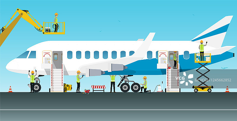 飞机维修工程师图片素材