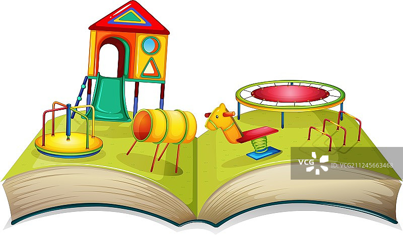 游乐场上的各种游乐设施图片素材
