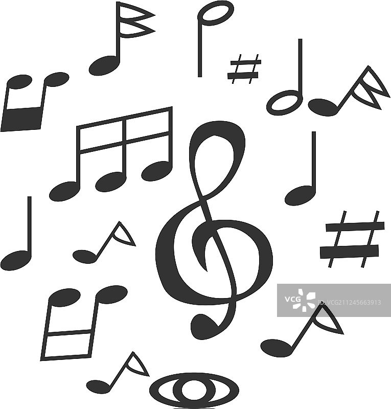 音乐符号模板设计图片素材