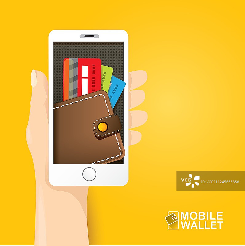 数字移动电子钱包概念图片素材