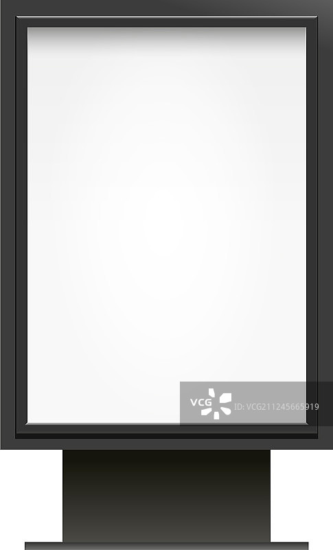 空白广告牌灯箱样机，单独展示图片素材