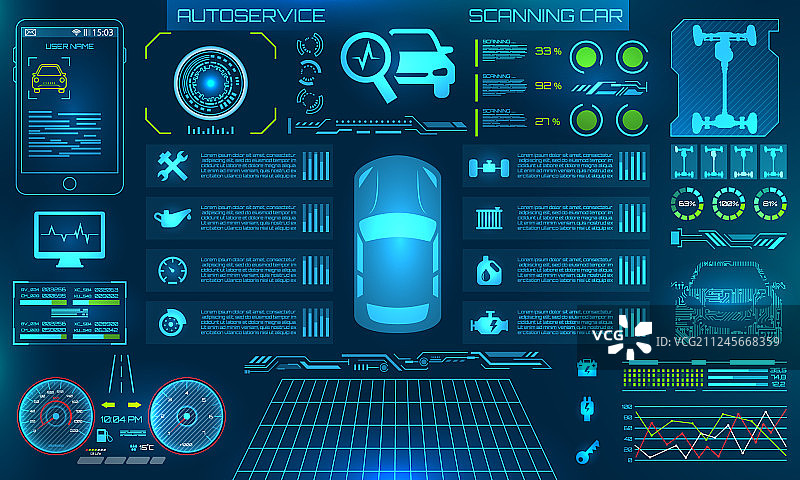 汽车扫描硬件诊断图片素材