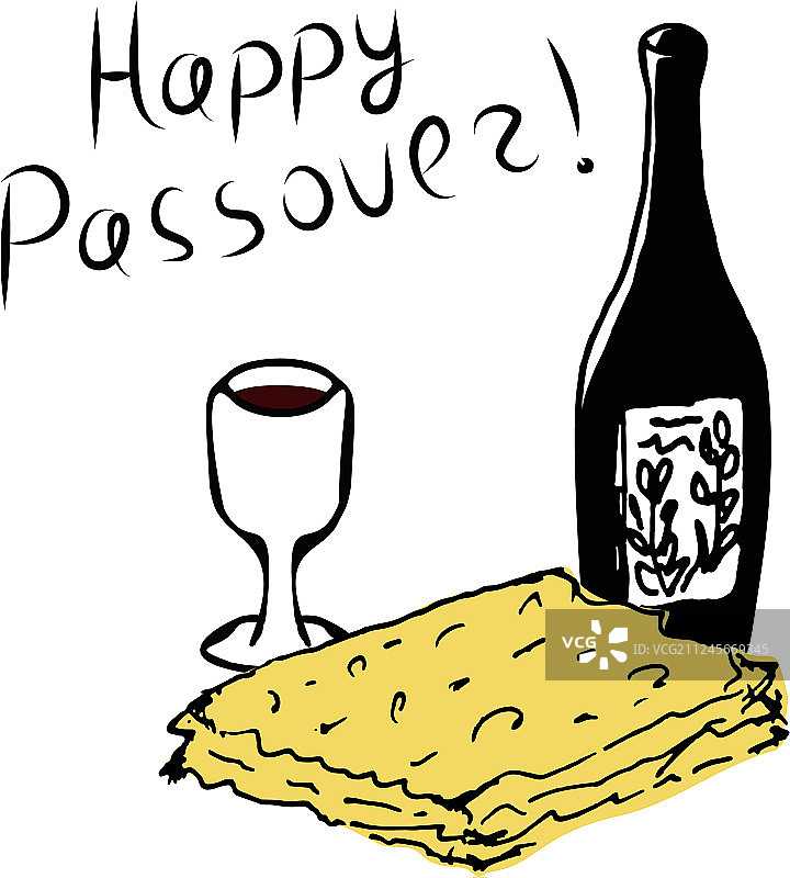 逾越节快乐题字瓶图片素材