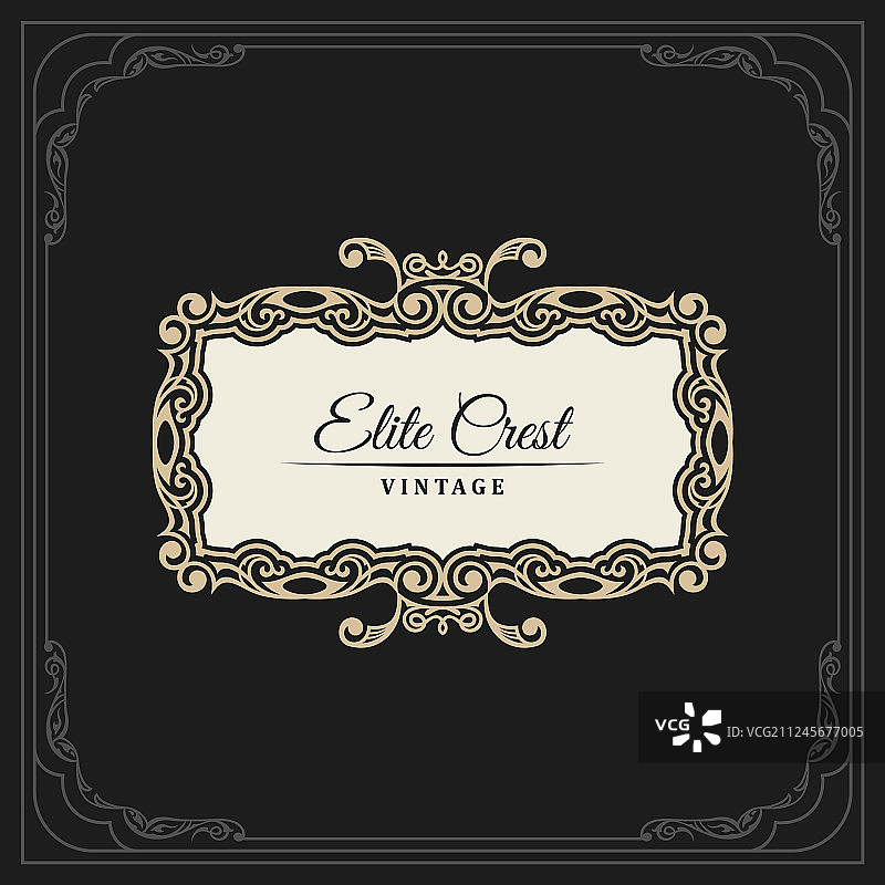 优雅书法装饰线条边框图片素材