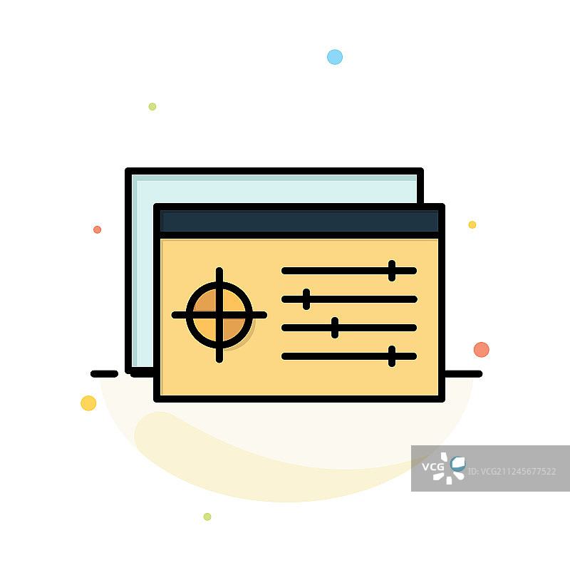 控制器目标对象设置（抽象扁平风格）图片素材