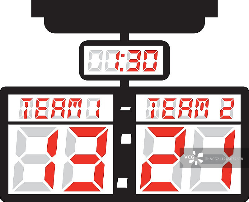 彩色篮球计时器剪影图片素材