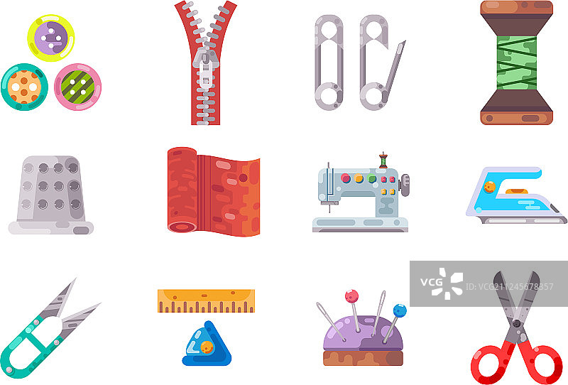 缝纫工具服装剪裁工艺时尚图片素材