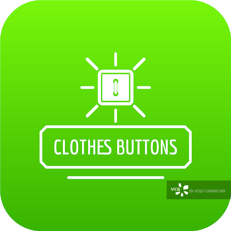 绿色服装纽扣图标图片素材
