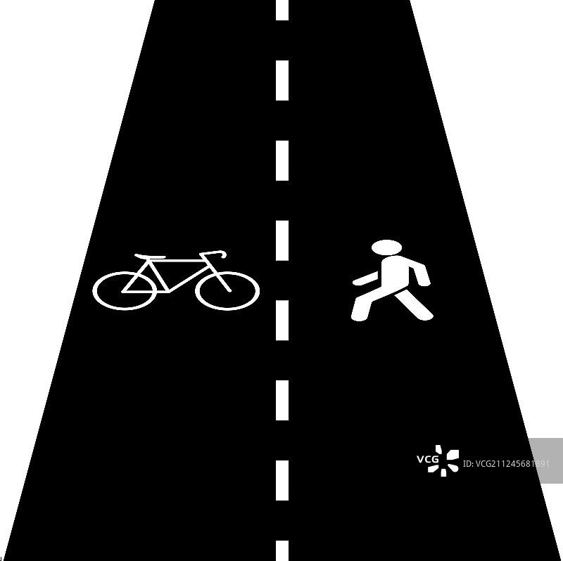 自行车步行道图片素材