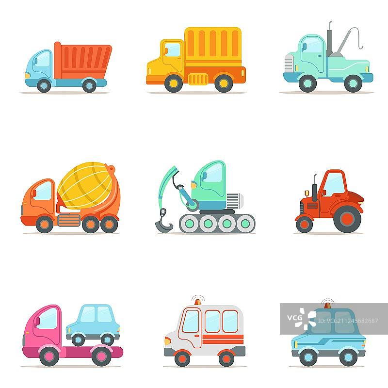 公共服务建设和道路施工车辆图片素材