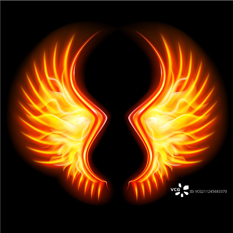 火焰翅膀图片素材