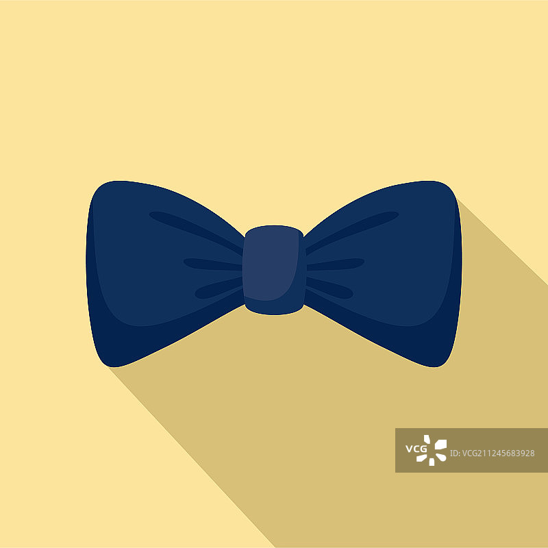 扁平风格深蓝色领结图标图片素材