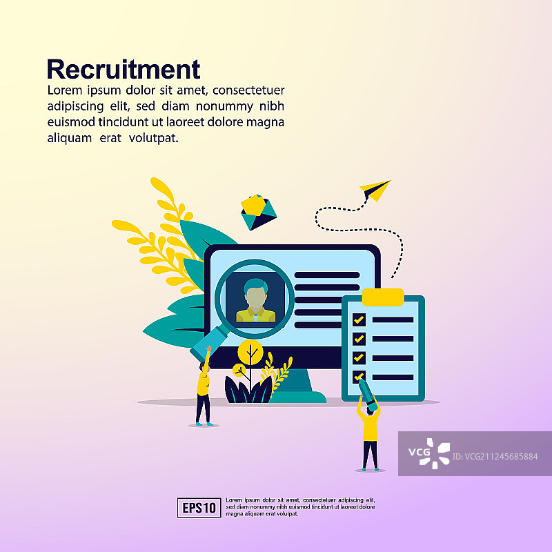 招聘人物角色概念图片素材