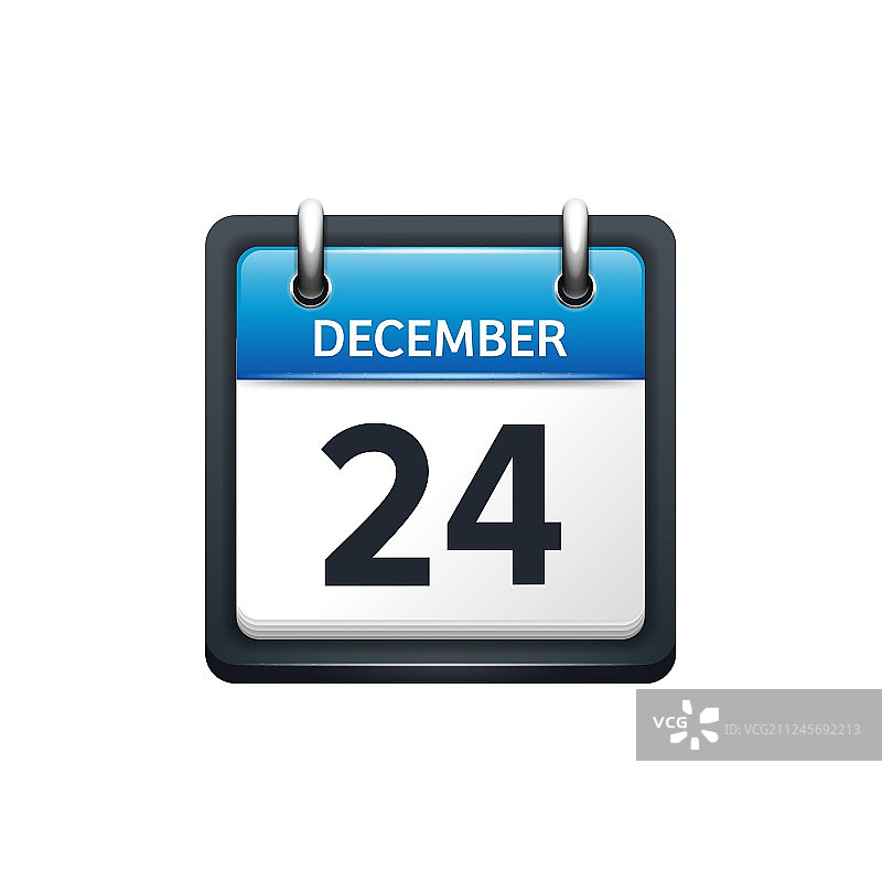 12月24日日历图标图片素材