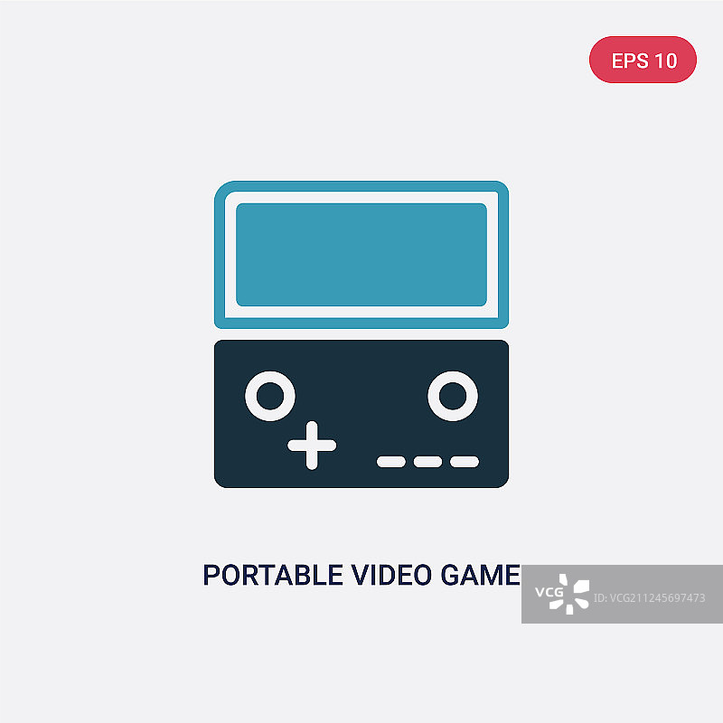 双色便携式游戏机图标图片素材