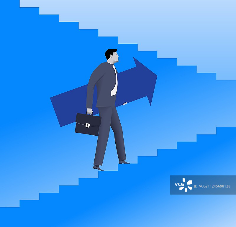 职业阶梯晋升商业概念图片素材