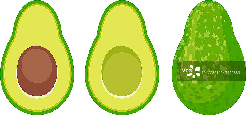 卡通鳄梨图标合集图片素材