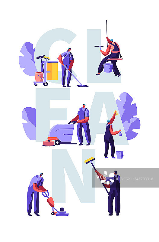 专业清洁人员工作概念服务图片素材