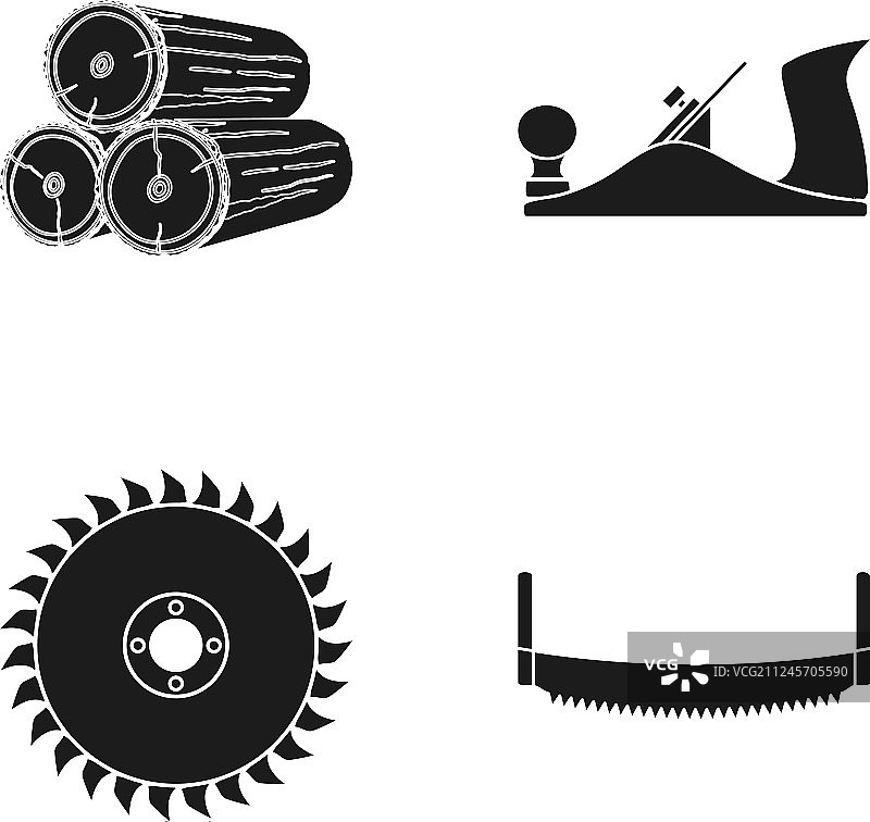 木材堆叠与锯图片素材